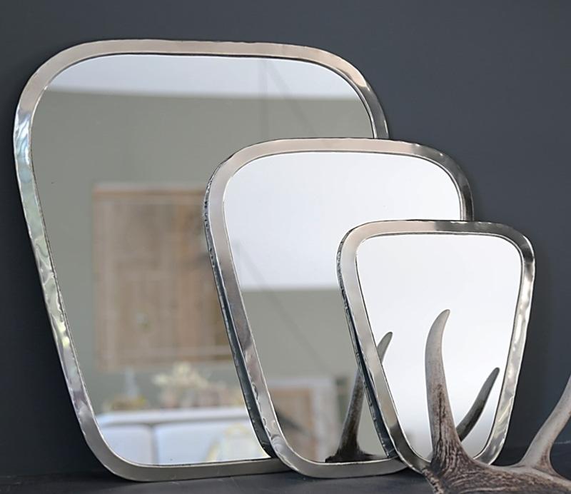 Miroir Trapèze Artisanal en Maillechort 50cm