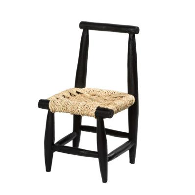 Petite Chaise en bois peint en noir
