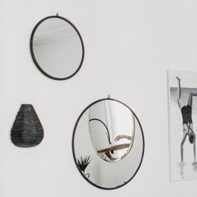 Miroir Rond en Acier Forg - 60cm