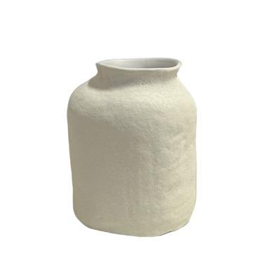 Vase en Céramique Blanc H 19cm SHOK
